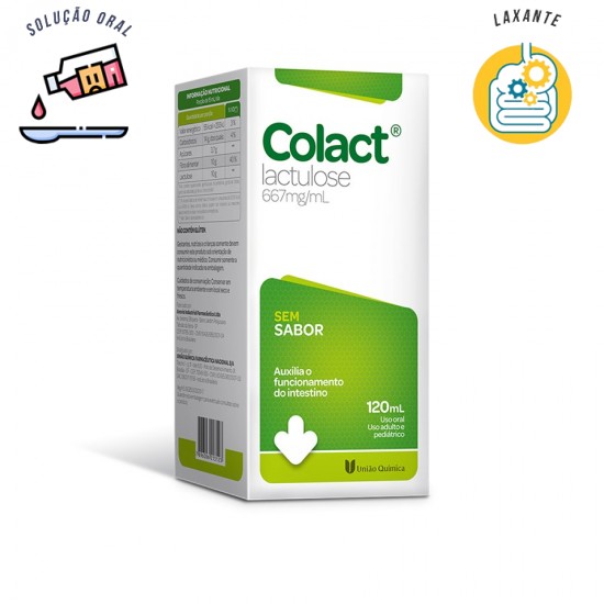 Colact (lactulose) 667mg/ml xarope 120 ml sem sabor